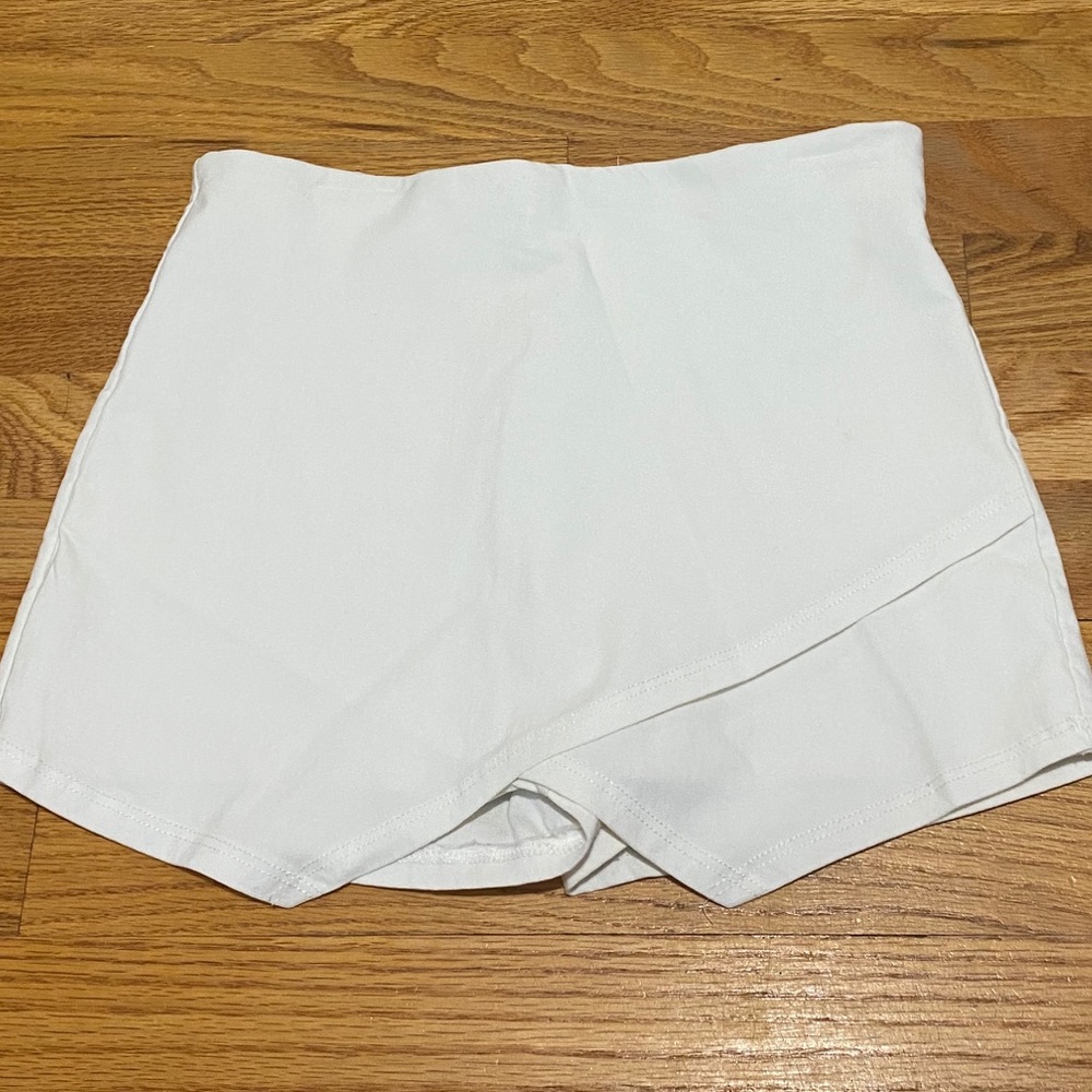 White skirt with shorts